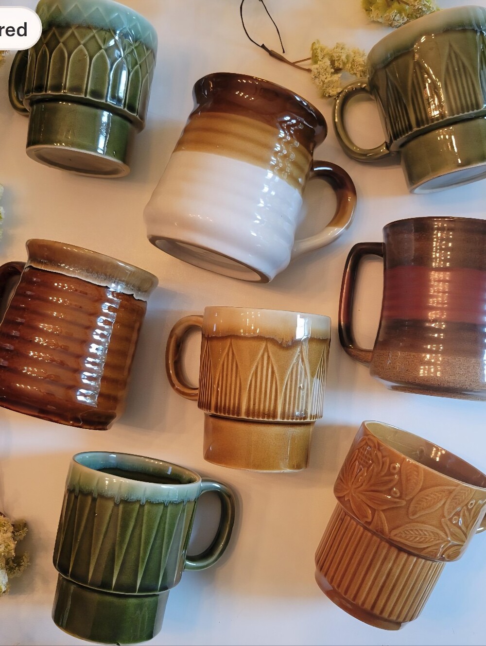 Mystery Vintage Mug! Assorted Antique Pottery style Coffee Cup. Randomly Chosen